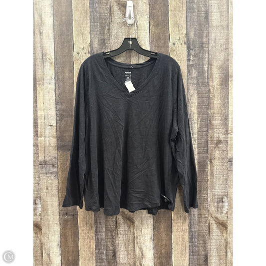 Top Long Sleeve Basic By Sonoma In Black, Size: 1x