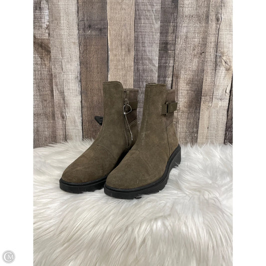Boots Ankle Flats By Clarks In Brown, Size: 7