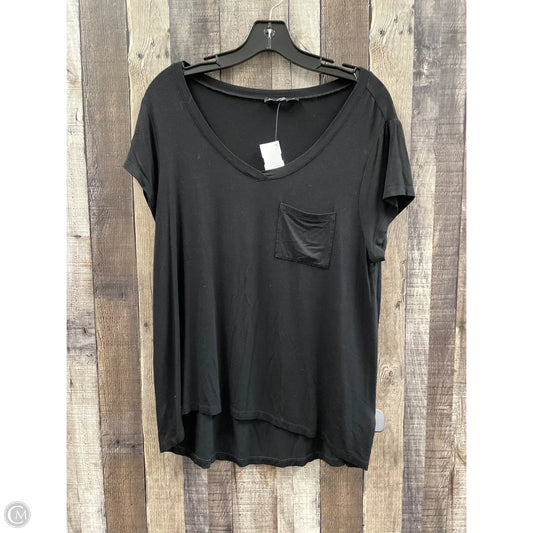 Top Short Sleeve By Cable And Gauge In Black, Size: L