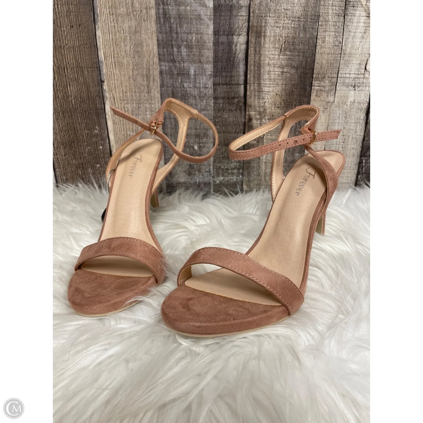 Sandals Heels Stiletto By Forever In Pink, Size: 8.5