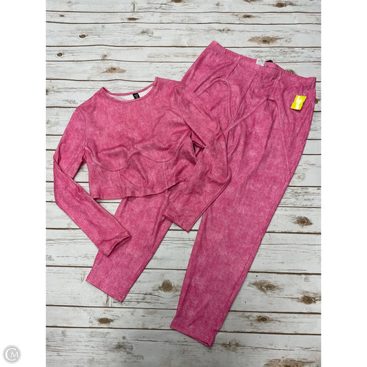 Pants Set 2pc By Shein In Pink, Size: 1x