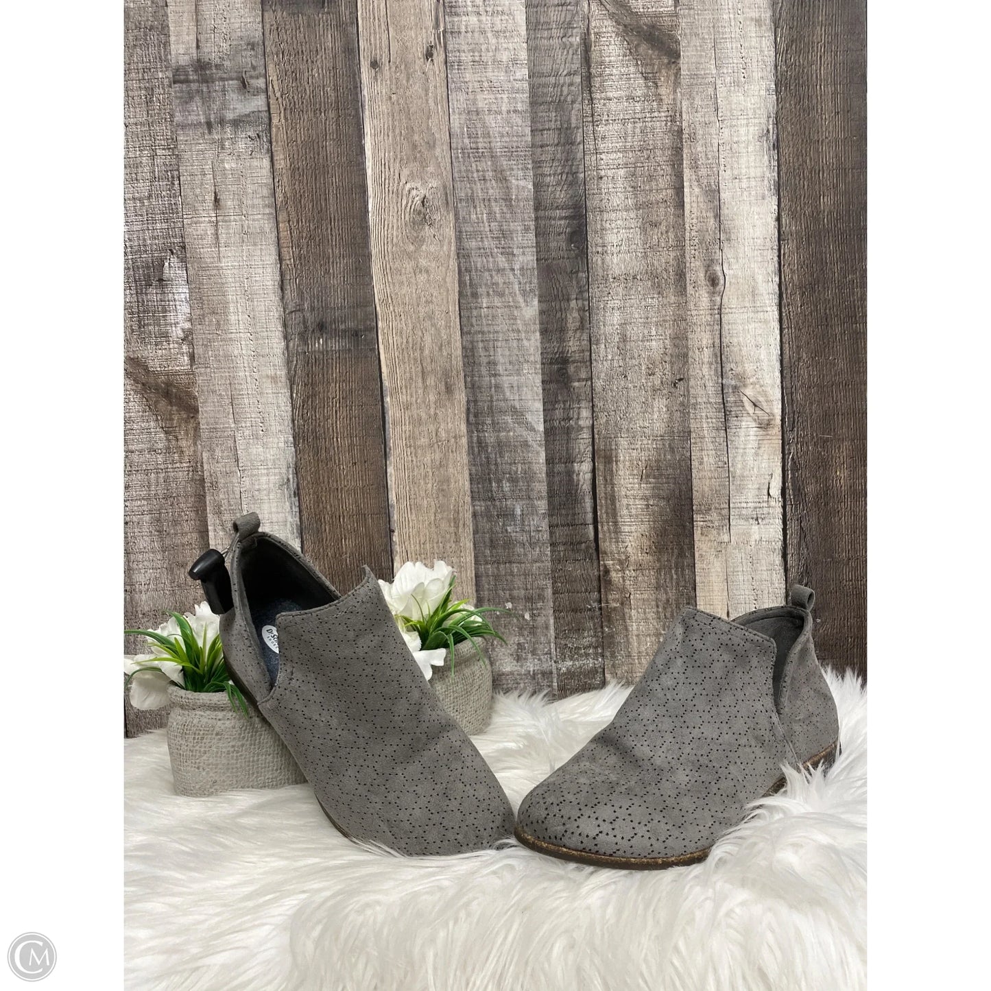 Boots Ankle Heels By Dr Scholls In Grey, Size: 7