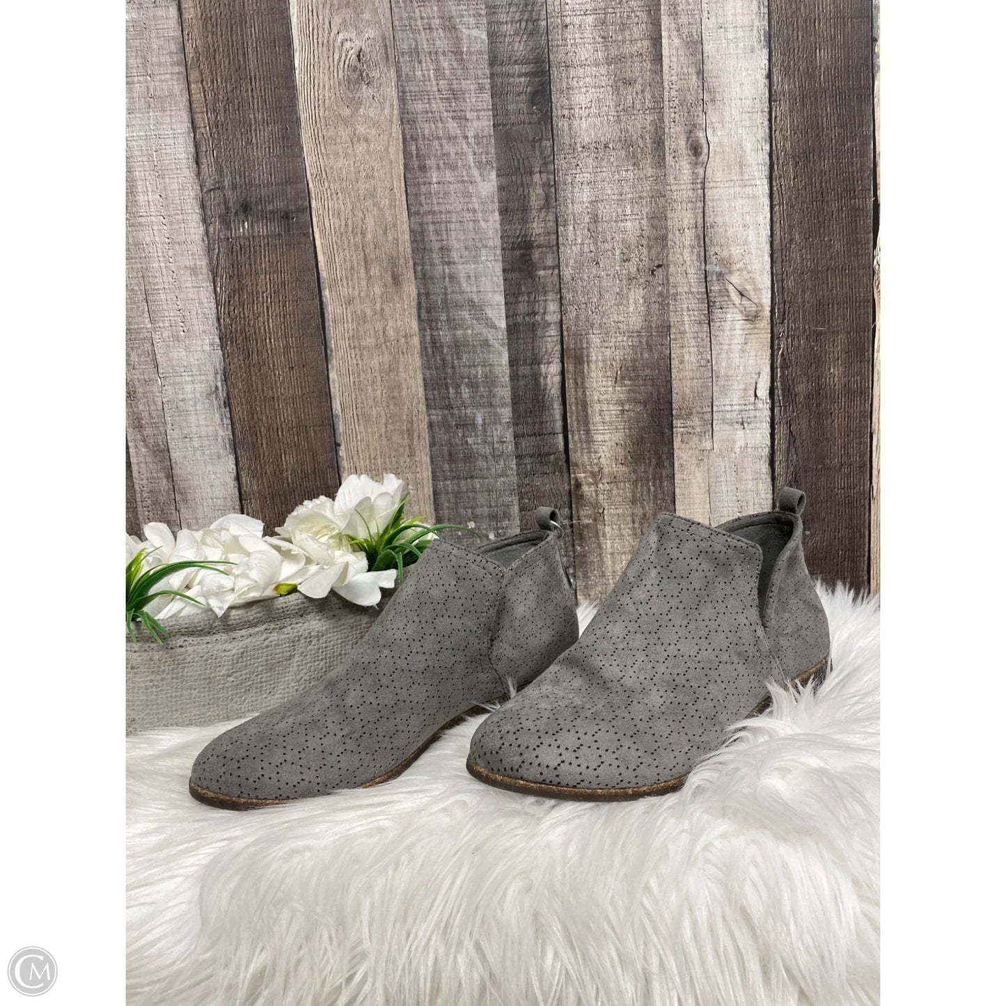 Boots Ankle Heels By Dr Scholls In Grey, Size: 7