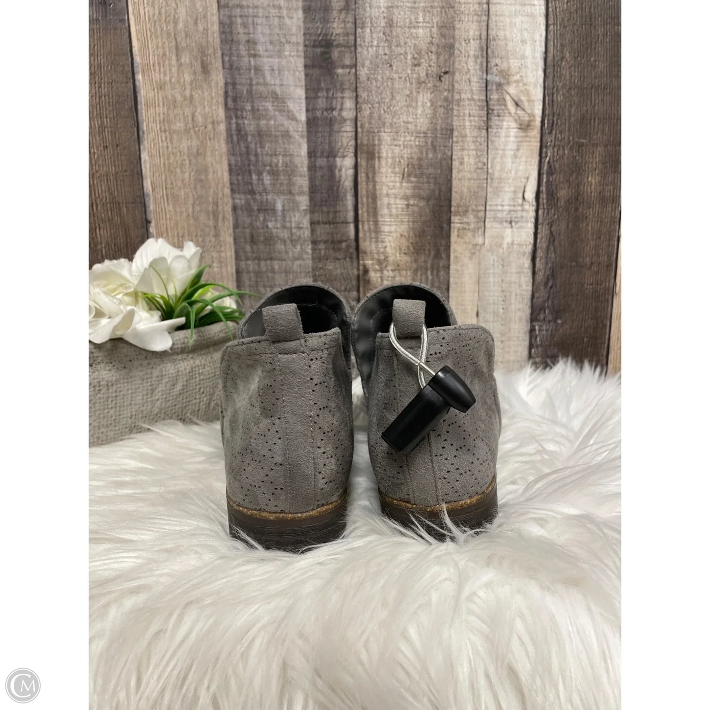 Boots Ankle Heels By Dr Scholls In Grey, Size: 7