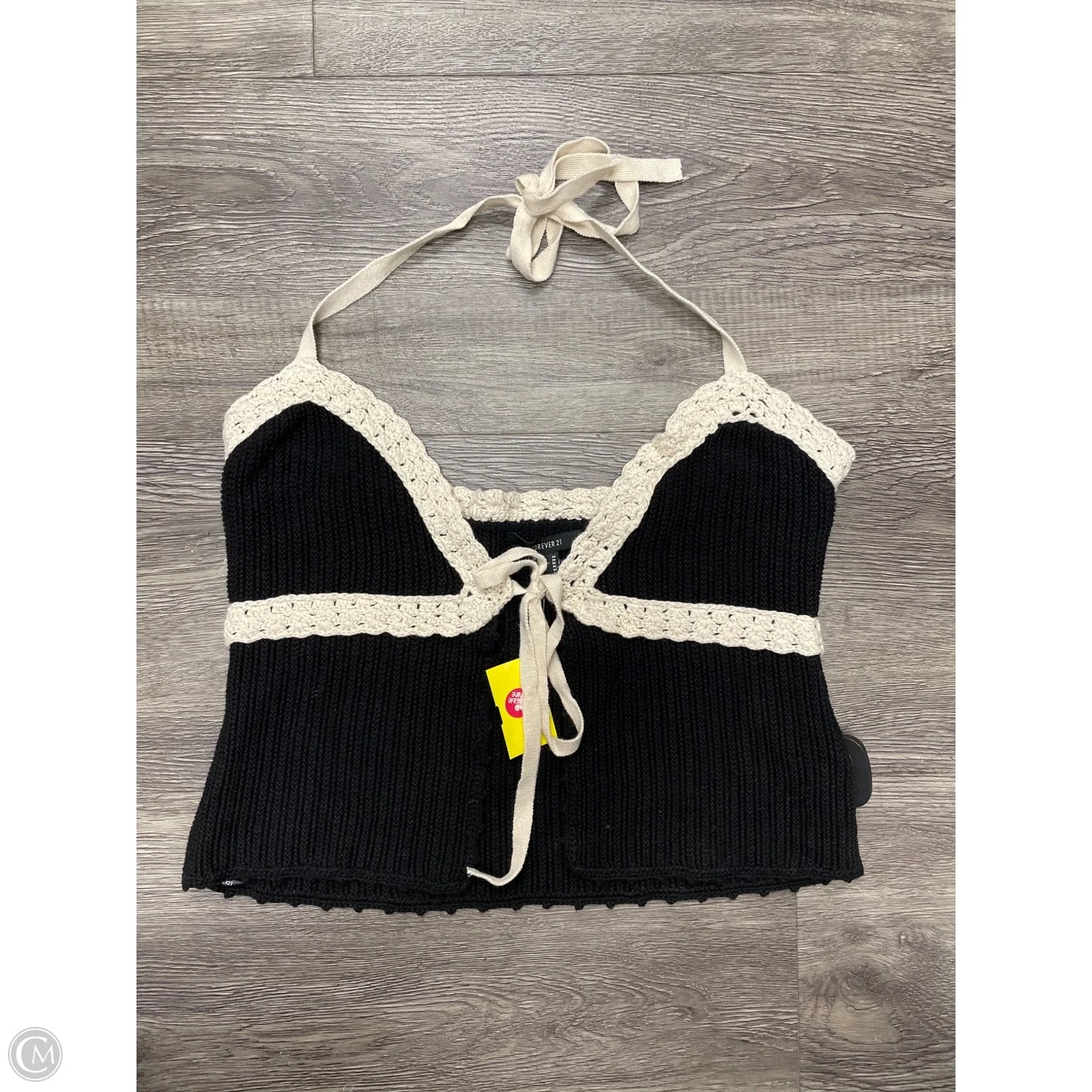 Top Sleeveless By Forever 21 In Black, Size: M