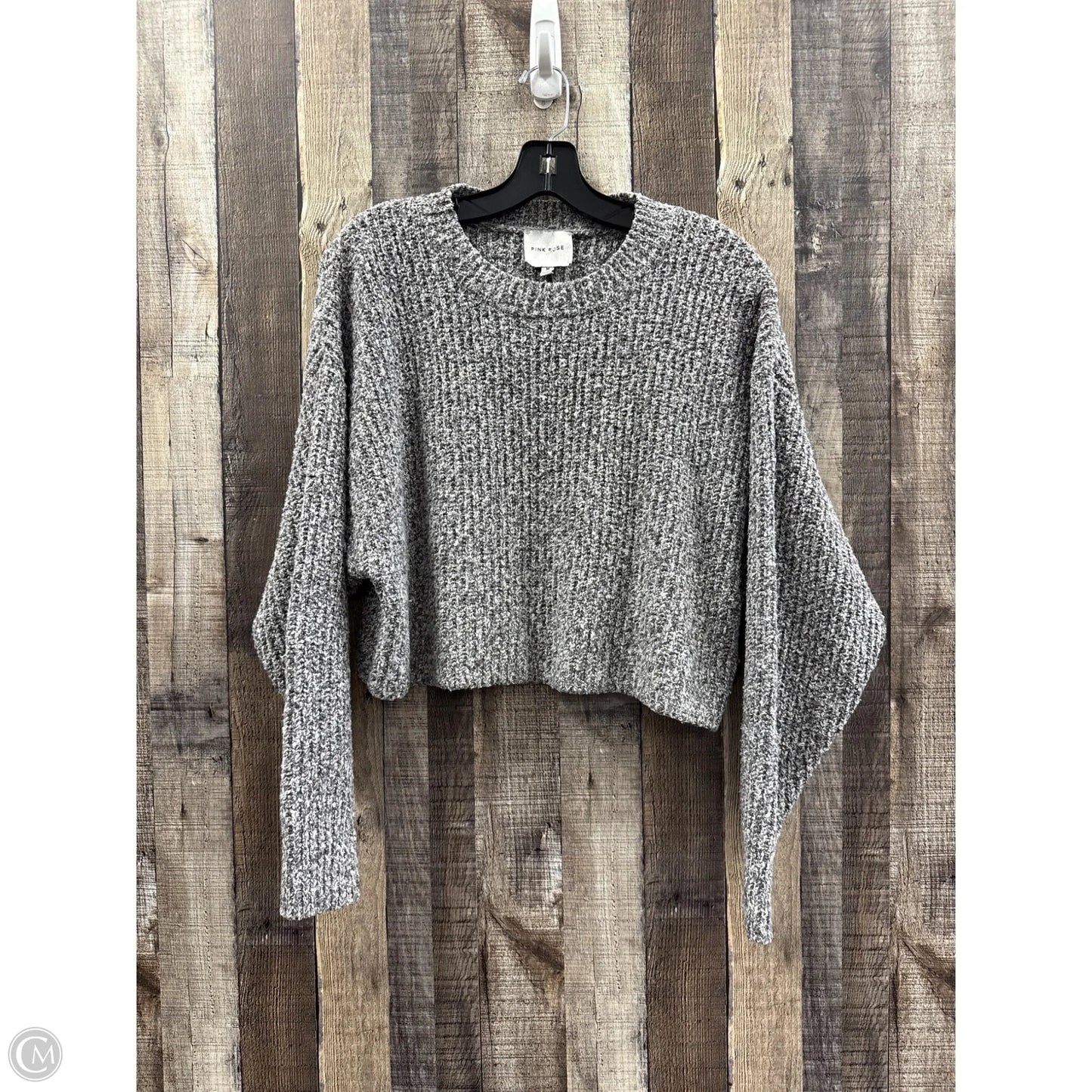 Sweater By Pink Rose In Grey, Size: M