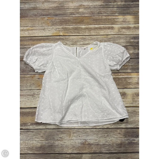 Top Short Sleeve By Lc Lauren Conrad In White, Size: M