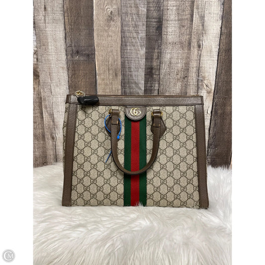Tote Luxury Designer By Gucci, Size: Medium