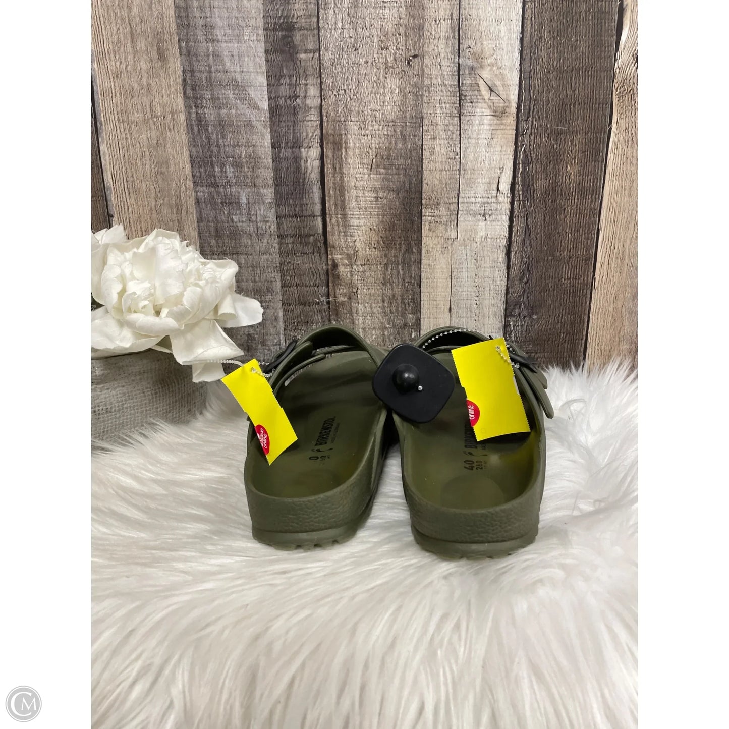 Sandals Flats By Birkenstock In Green, Size: 9