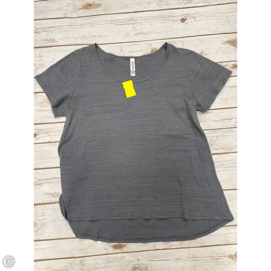 Top Short Sleeve By Lularoe In Grey, Size: Xl