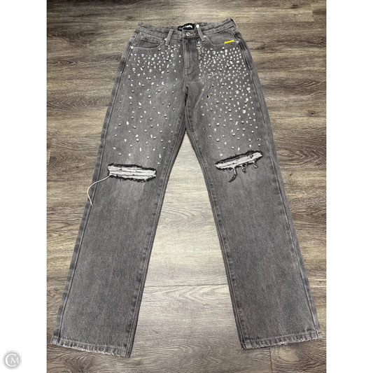 Jeans Straight By Fashion Nova In Grey Denim, Size: 4
