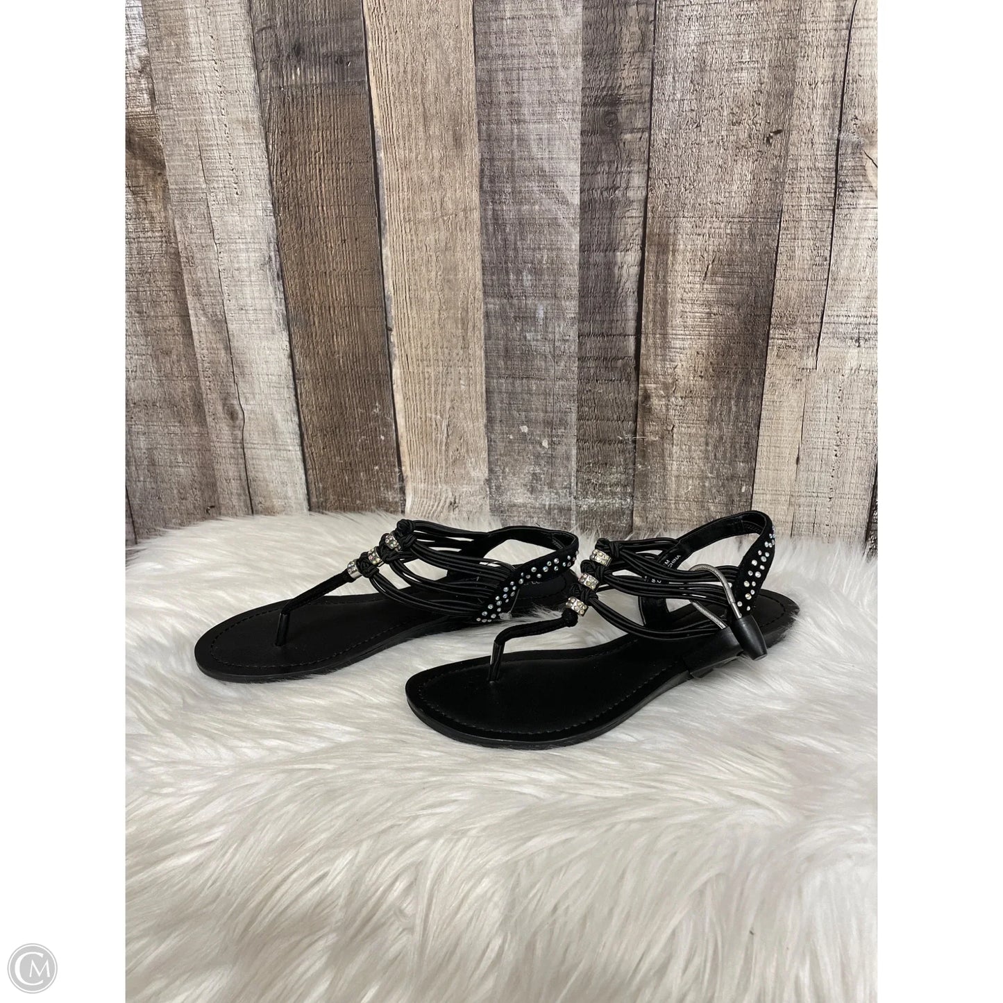 Sandals Flats By Madden Girl In Black, Size: 6