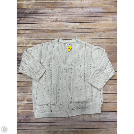 Sweater Cardigan By Future Collective In White, Size: 1x