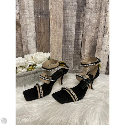 Shoes Heels Stiletto By Marc Fisher In Black & Silver, Size: 8