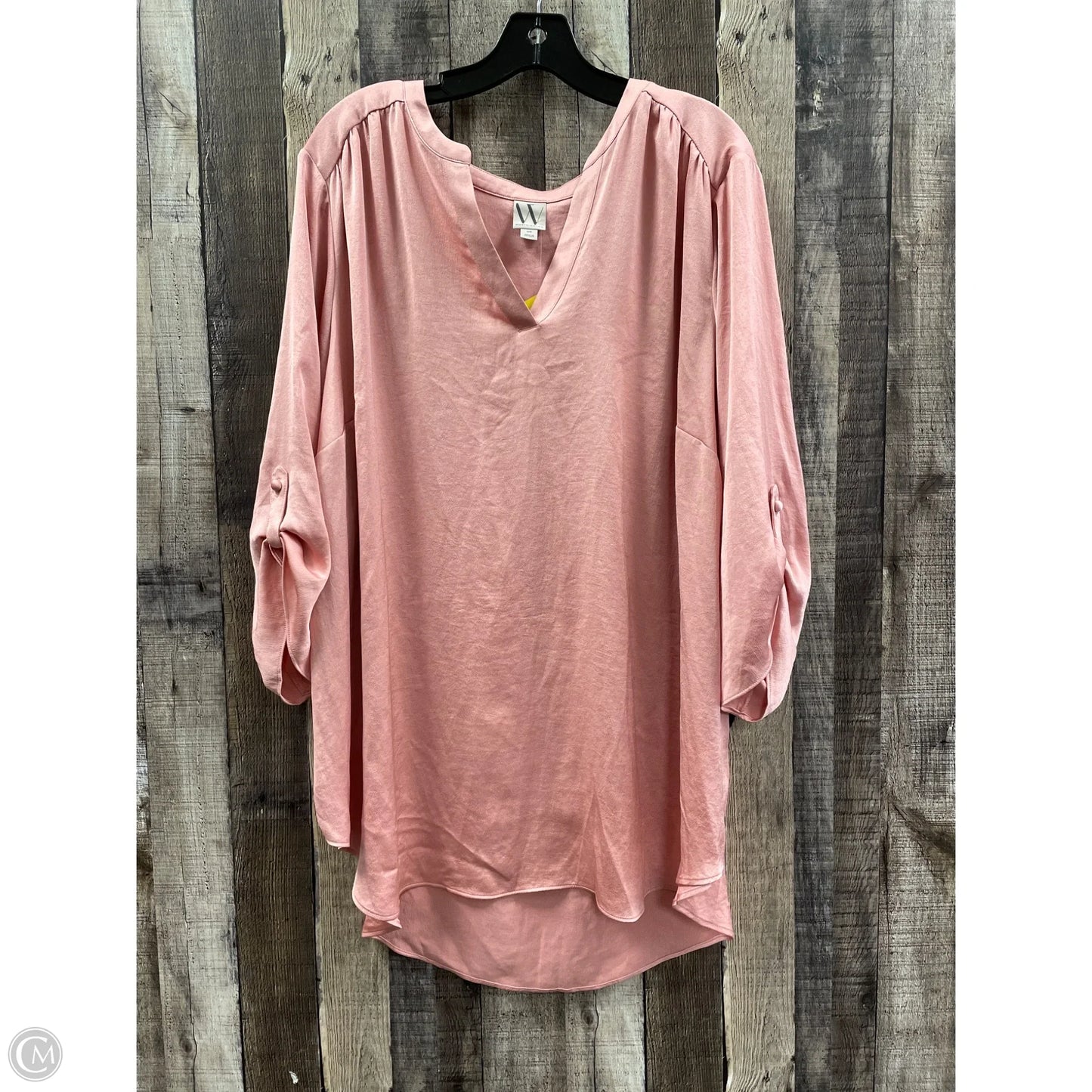 Top 3/4 Sleeve By Worthington In Coral, Size: 3x
