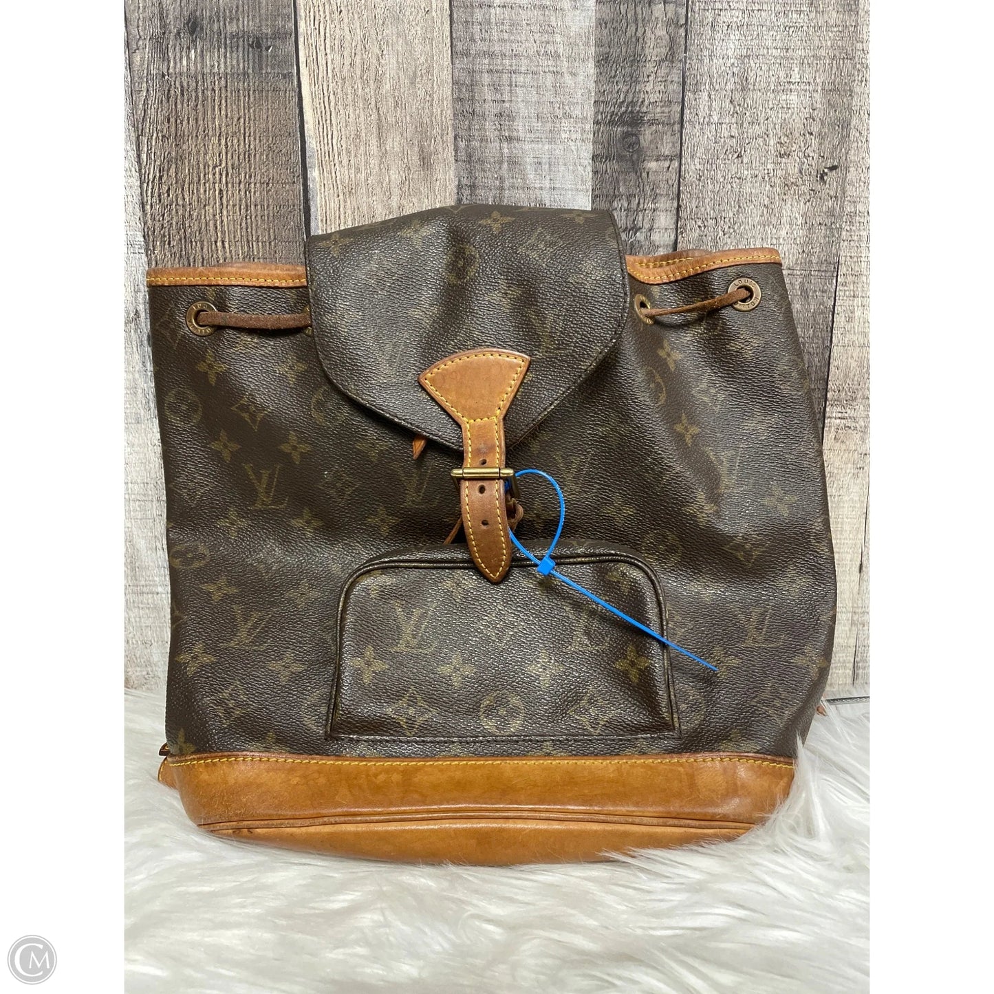 Backpack Luxury Designer By Louis Vuitton, Size: Medium