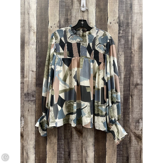 Top Long Sleeve By Entro In Multi-colored, Size: M