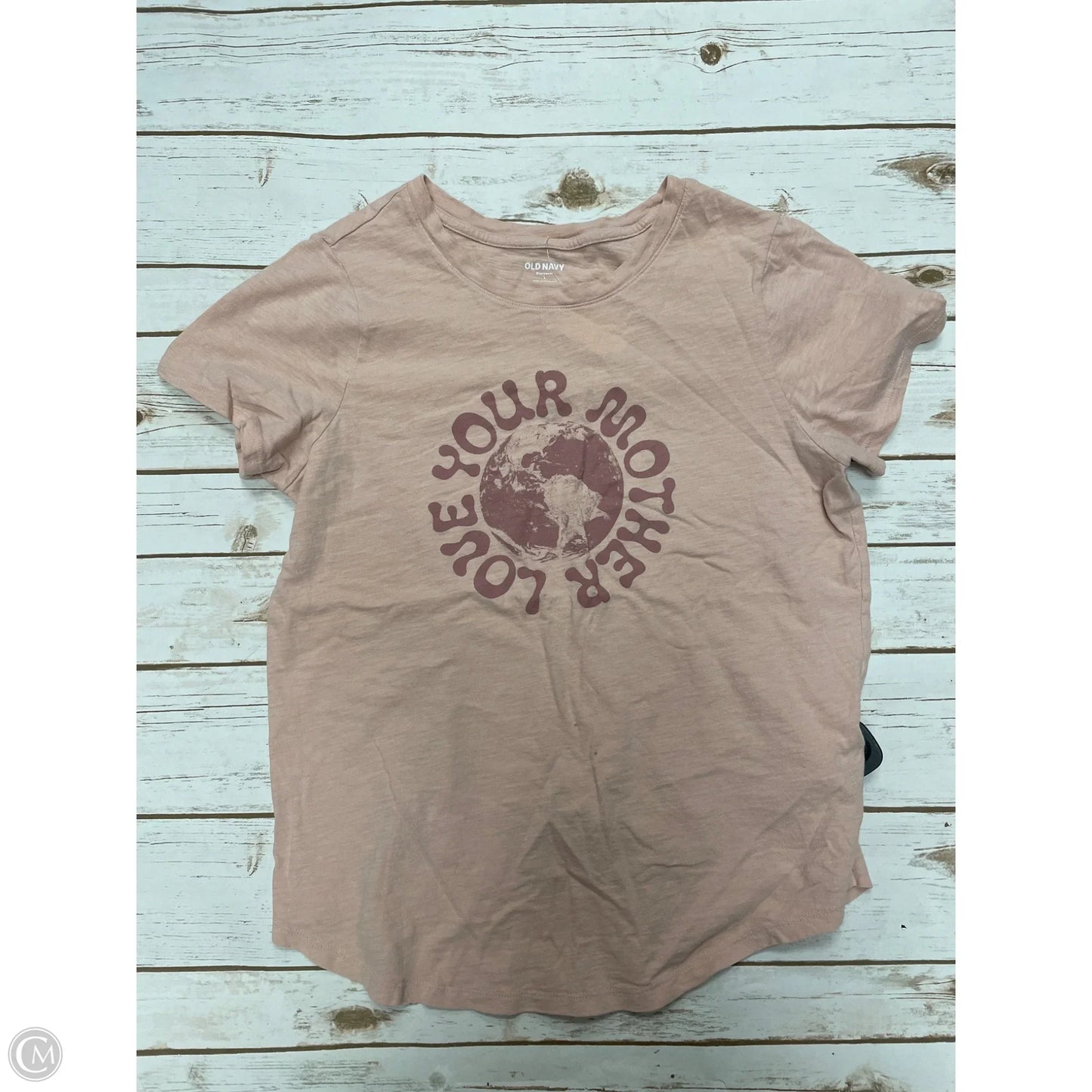 Top Short Sleeve Basic By Old Navy In Pink, Size: L