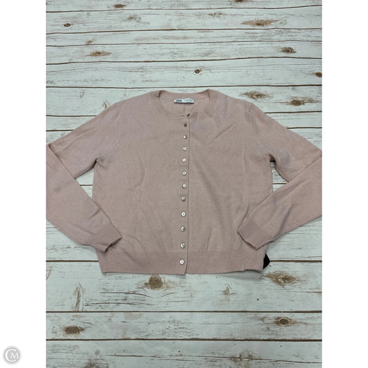 Cardigan By Zara In Mauve, Size: L