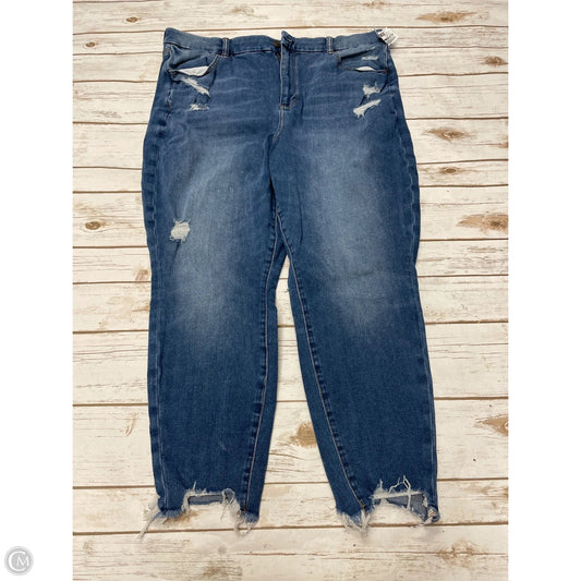 Jeans Straight By American Eagle In Blue Denim, Size: 20