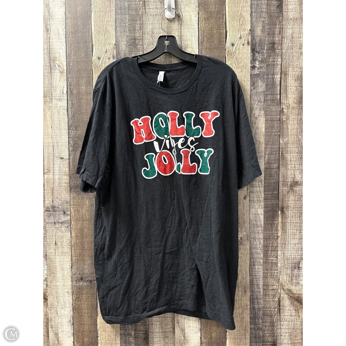 Top Short Sleeve By Canvas In Black, Size: 3x