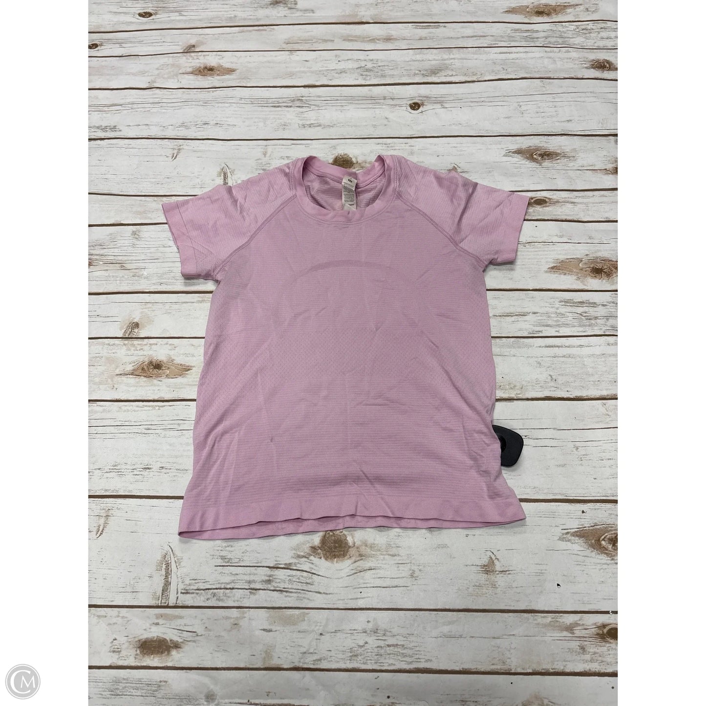 Athletic Top Short Sleeve By Lululemon In Pink, Size: 6