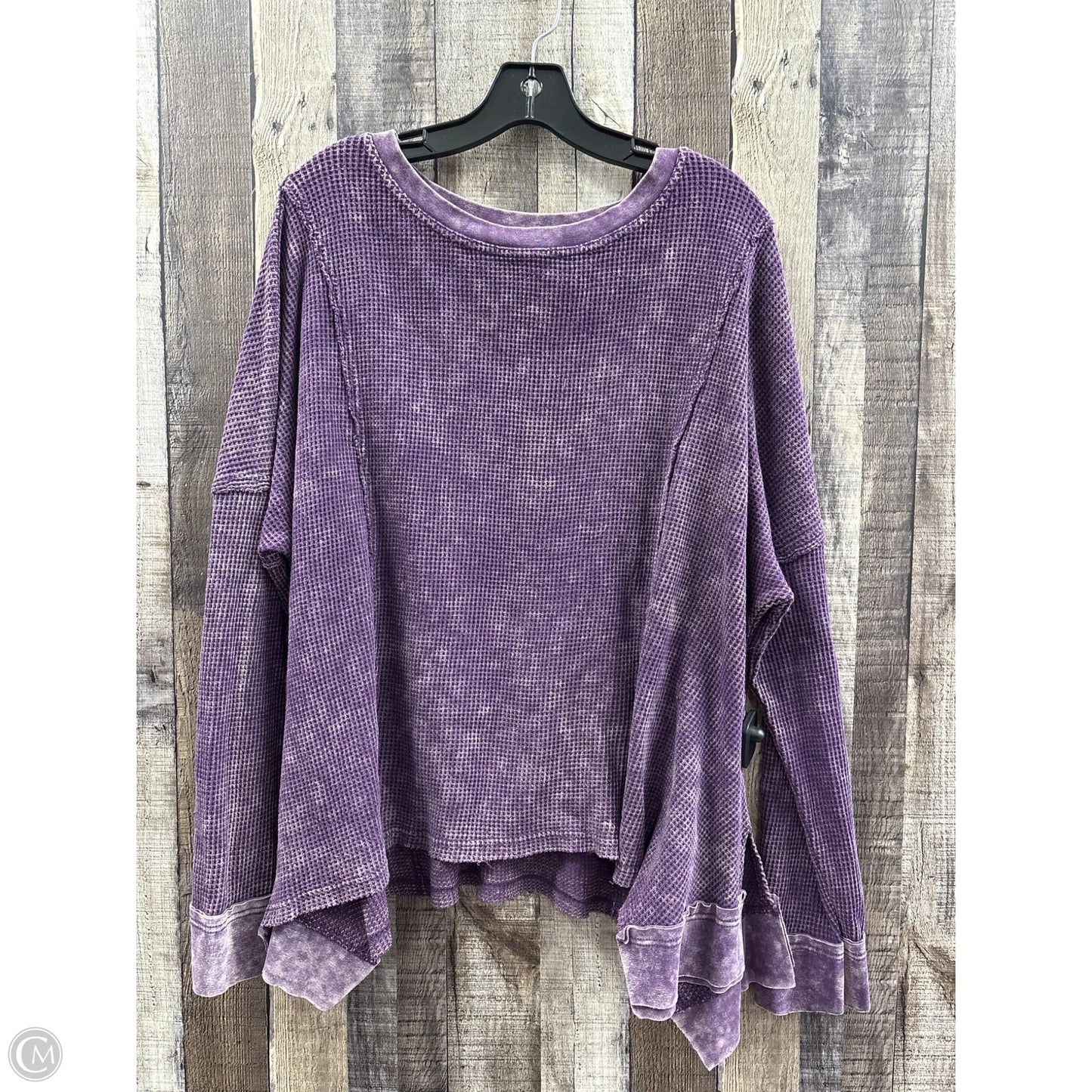 Top Long Sleeve By White Birch In Purple, Size: M