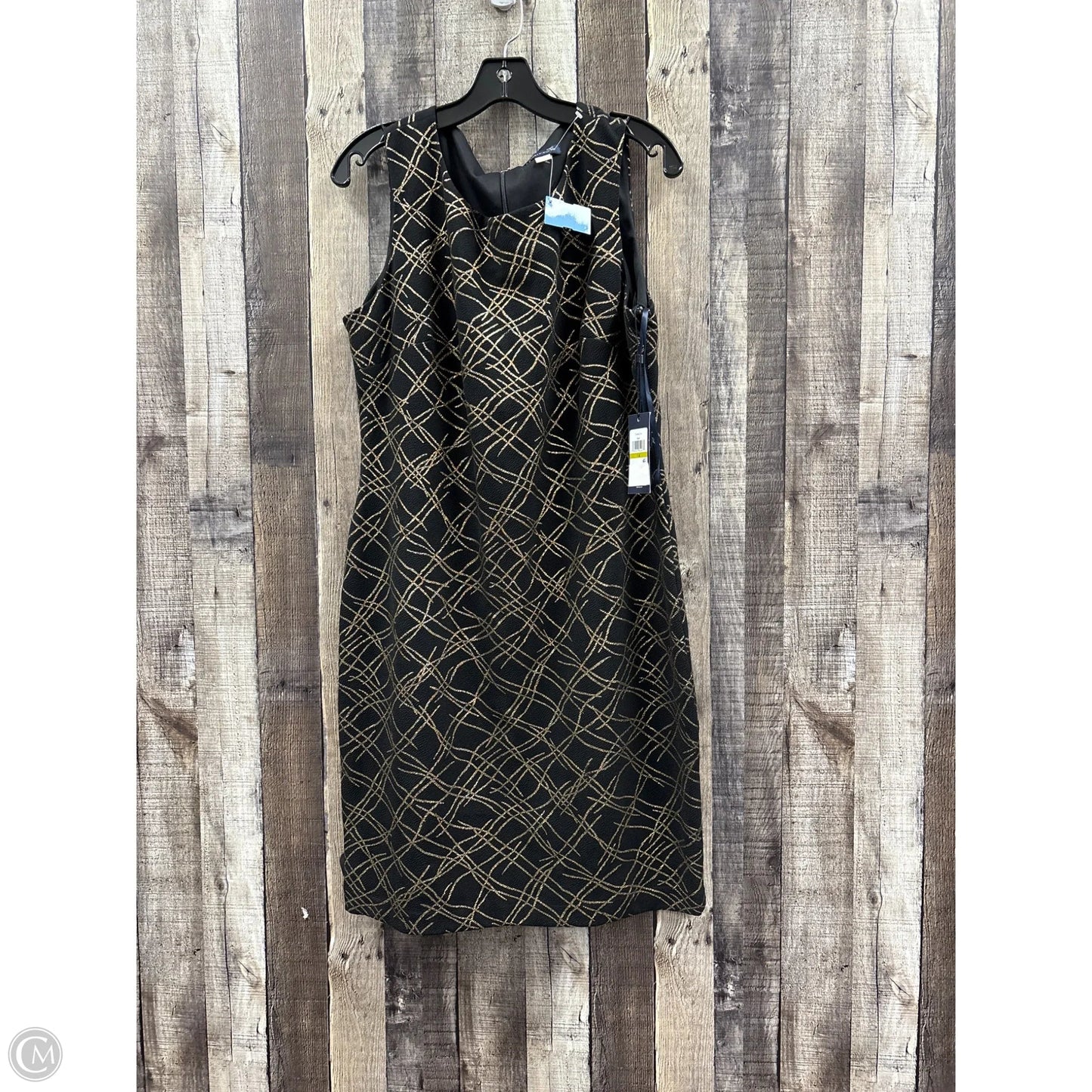 Dress Party Midi By Tommy Hilfiger In Black & Gold, Size: Xl