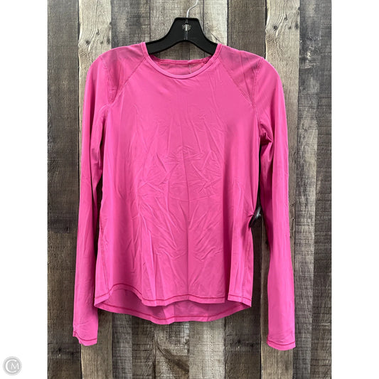Athletic Top Long Sleeve Crewneck By Lululemon In Pink, Size: S