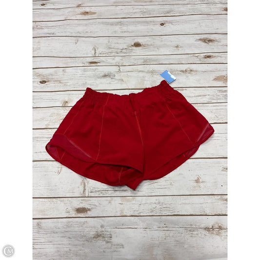 Athletic Shorts By Lululemon In Red, Size: 0
