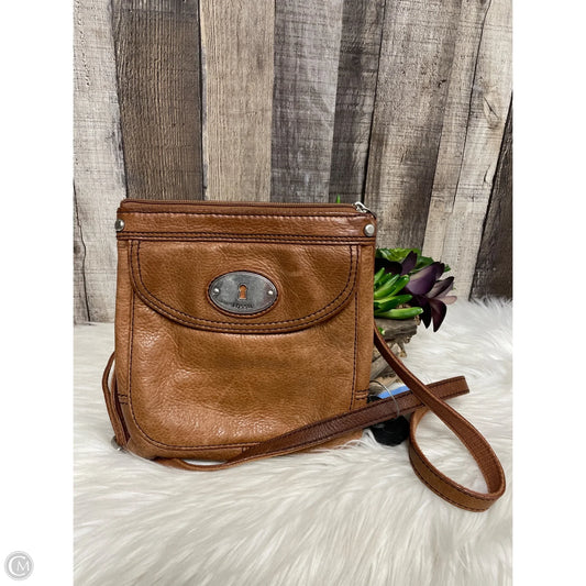 Crossbody Leather By Fossil, Size: Small