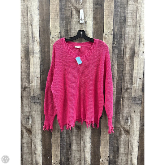 Sweater By Cato In Pink, Size: 1x