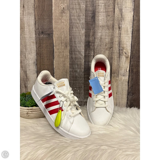 Shoes Athletic By Adidas In Red & White, Size: 10