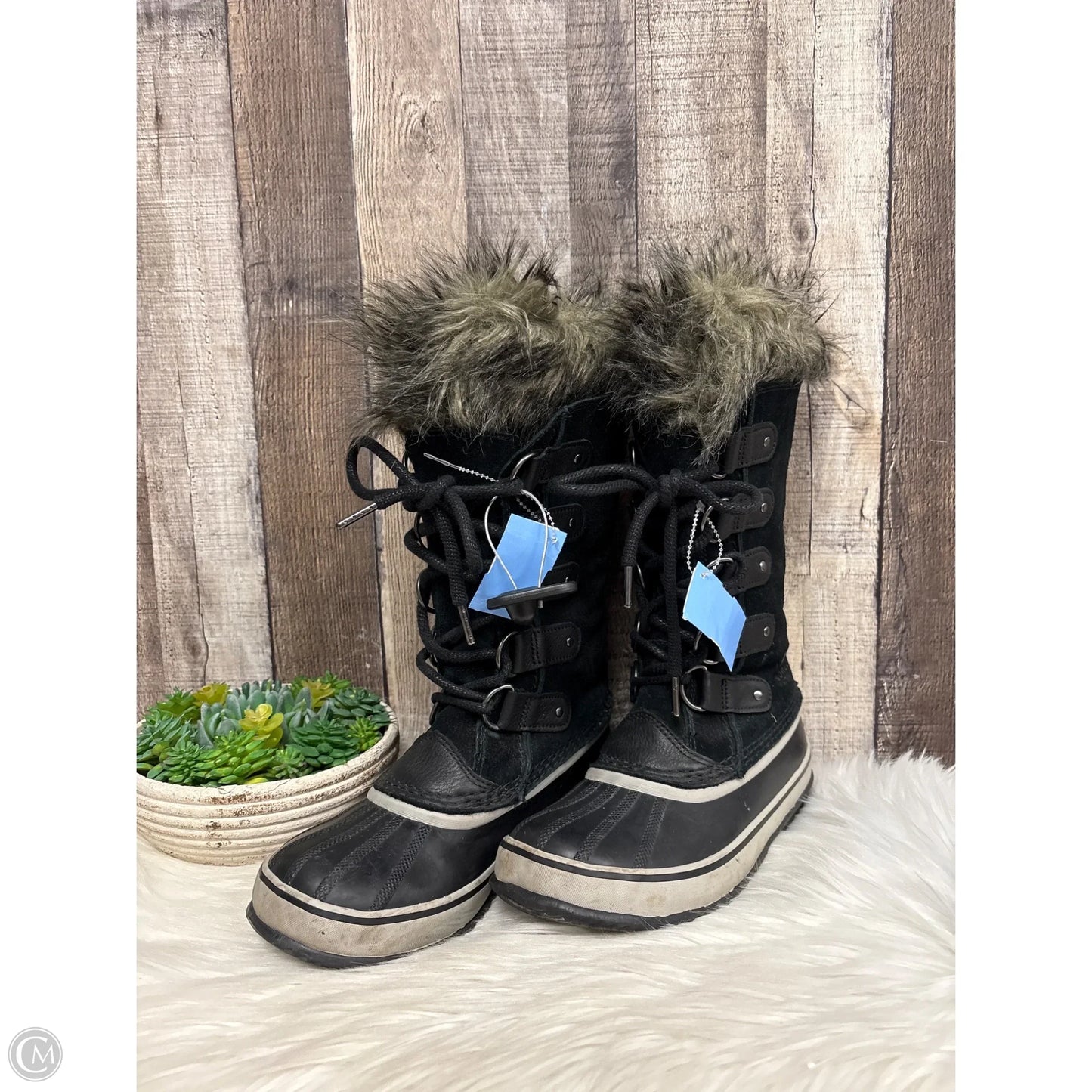 Boots Mid-calf Flats By Sorel In Black, Size: 6.5