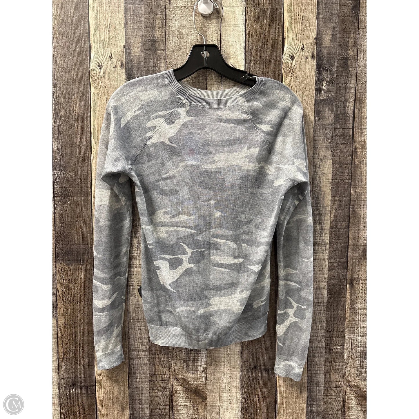 Top Long Sleeve By Loft In Grey Denim, Size: Xs