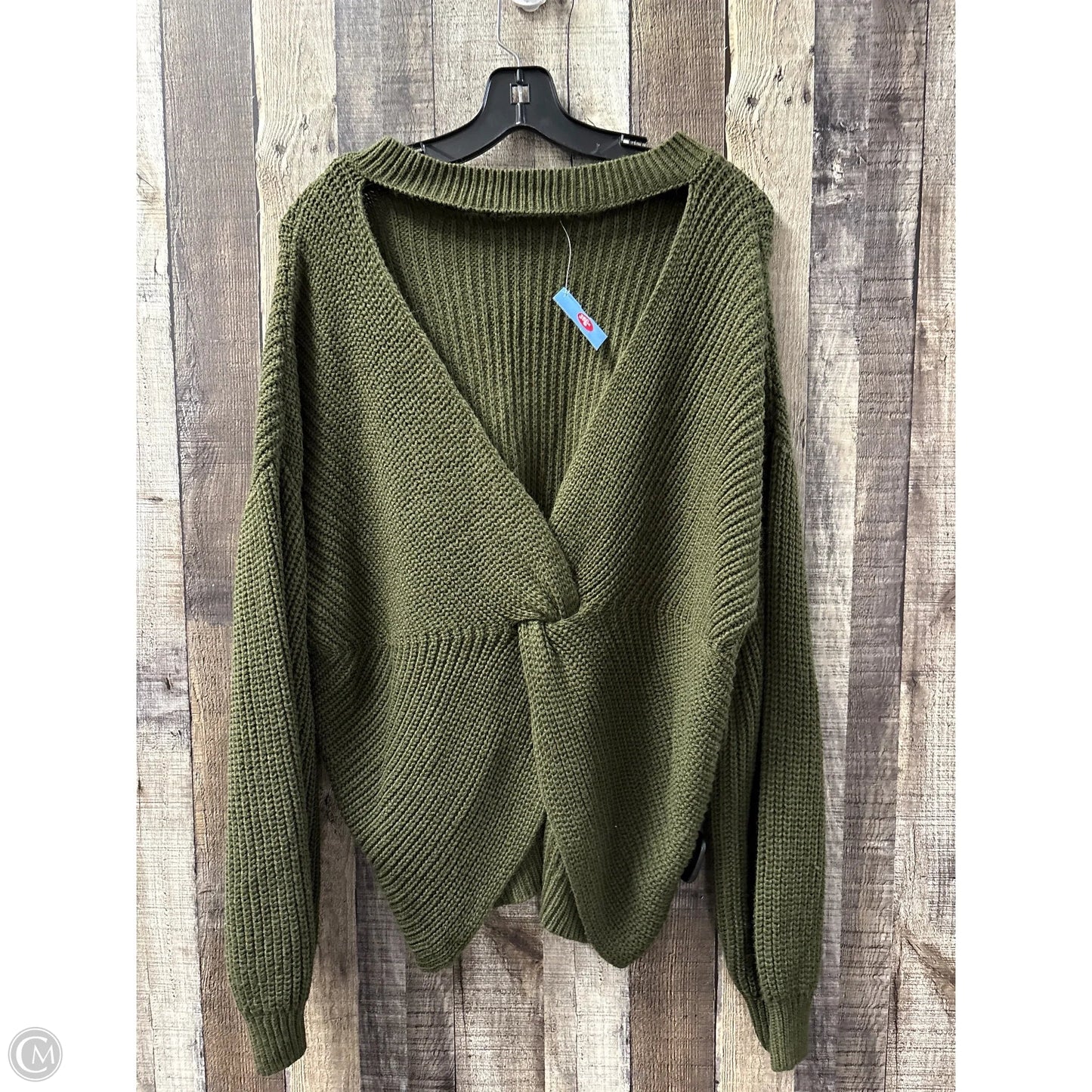 Sweater By Almost Famous In Green, Size: 3x