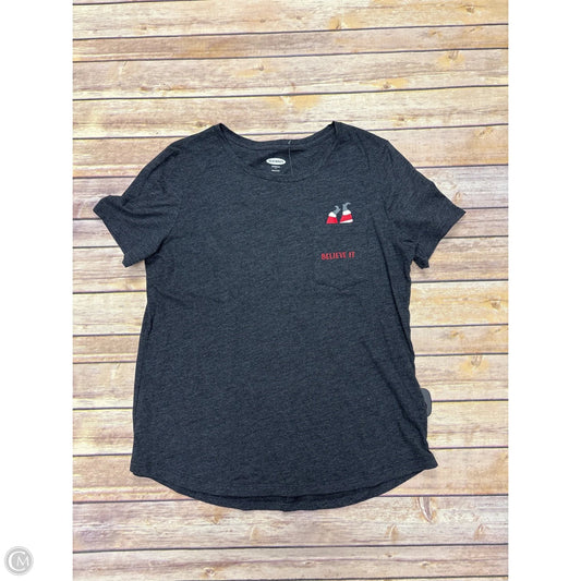 Top Short Sleeve Basic By Old Navy In Grey, Size: L