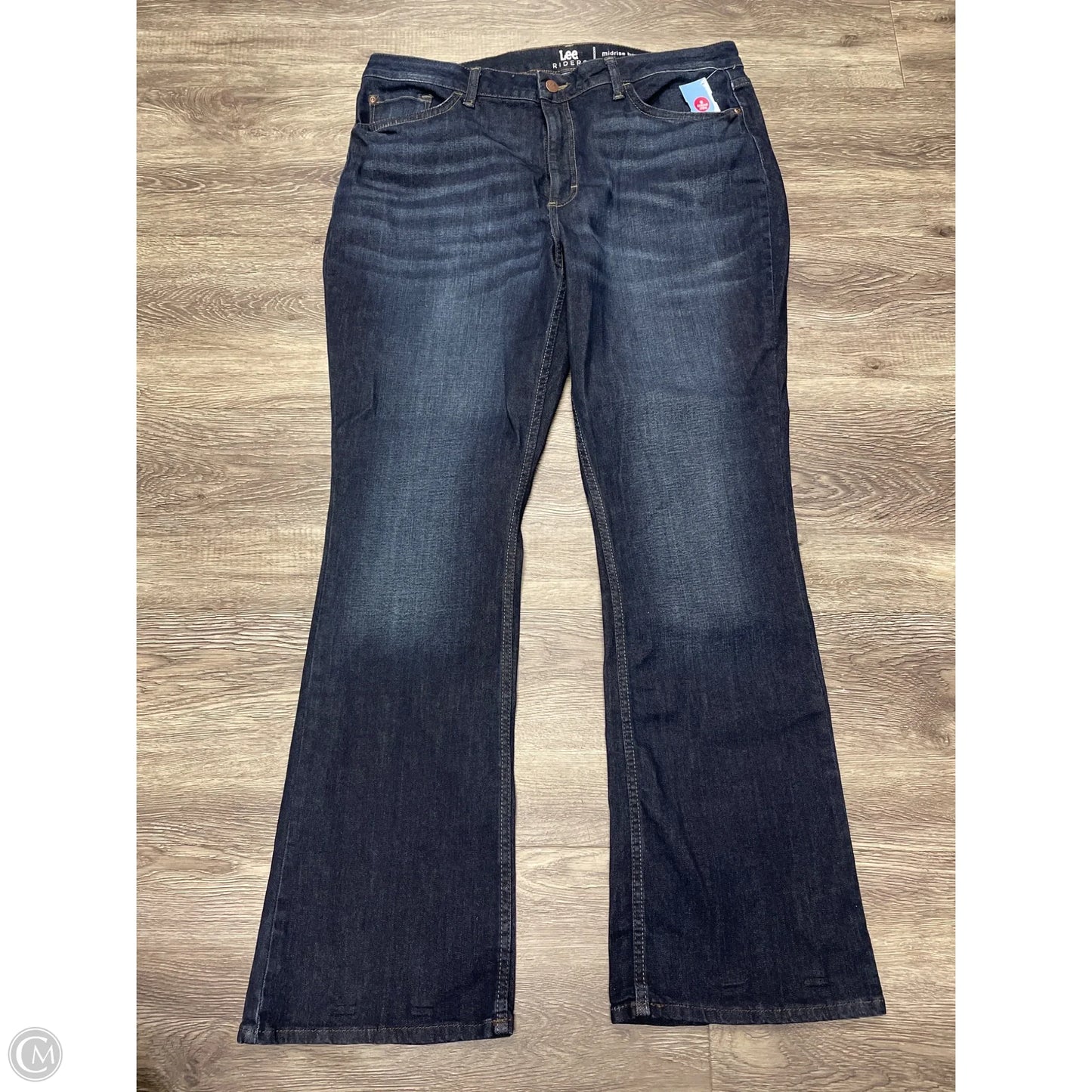 Jeans Boot Cut By Lee In Blue Denim, Size: 18