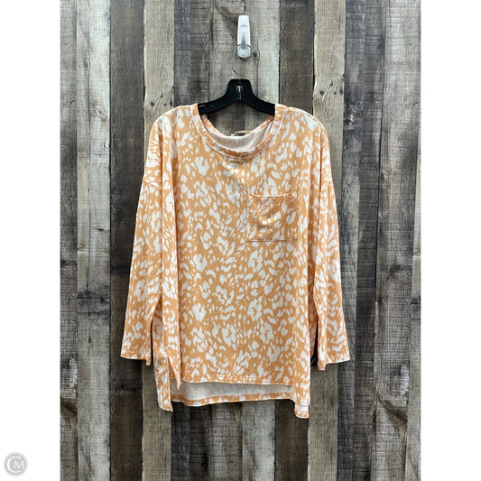 Top Long Sleeve By Entro In Orange, Size: M