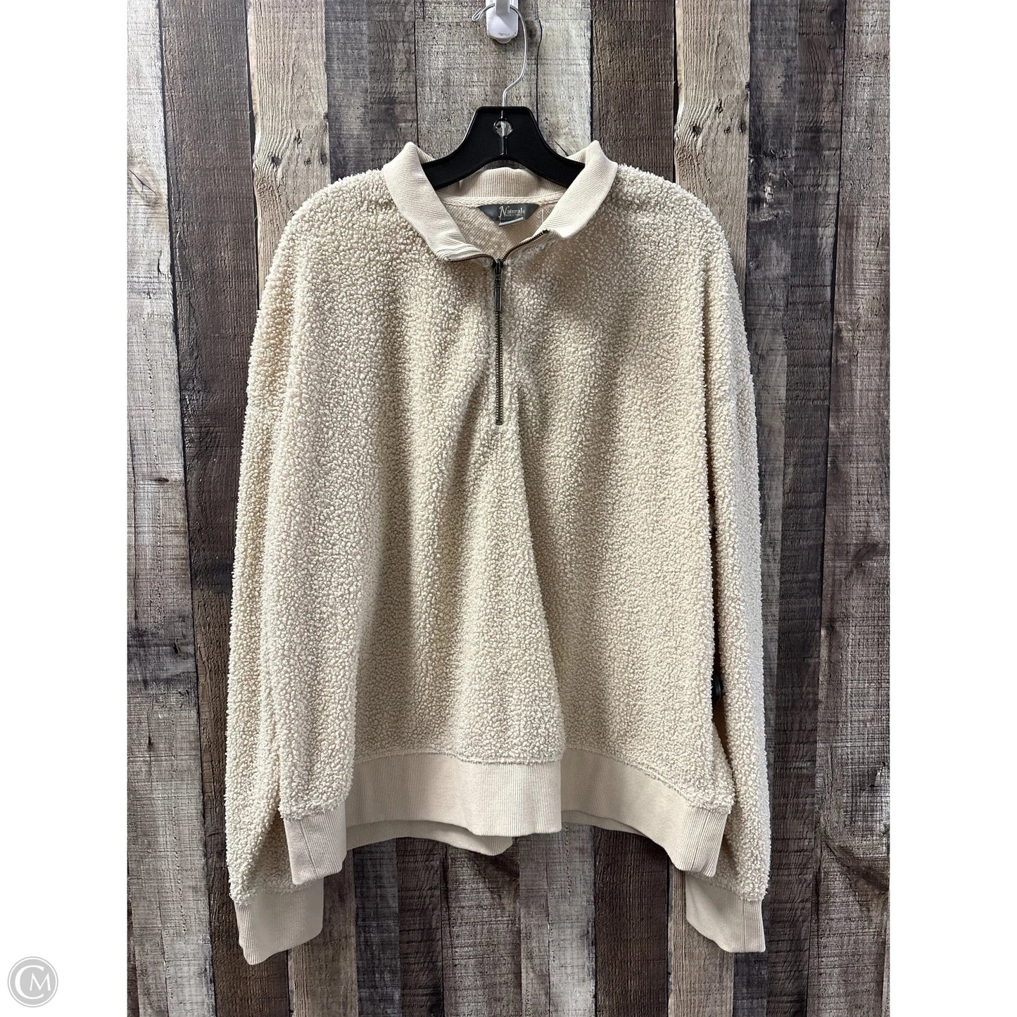 Sweater By Natural Reflections In Beige, Size: 1x