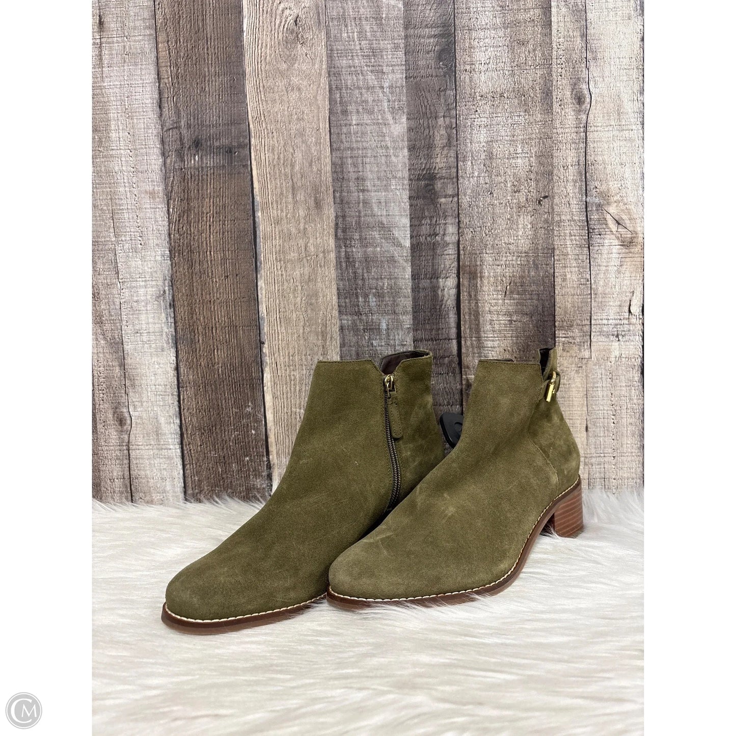 Boots Ankle Heels By Cole-haan In Green, Size: 8
