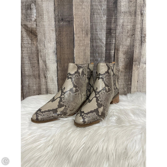 Boots Ankle Heels By Lucky Brand In Snakeskin Print, Size: 11