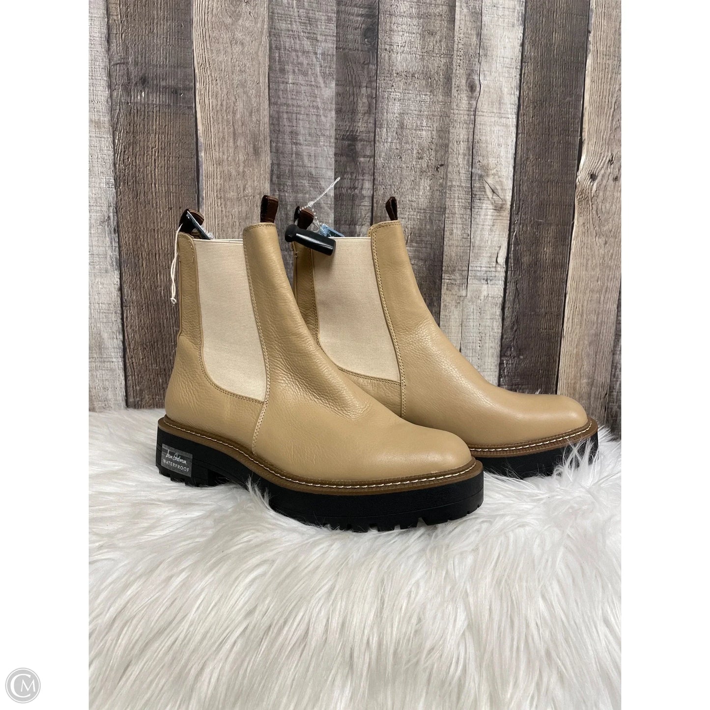 Boots Ankle Heels By Sam Edelman In Tan, Size: 10