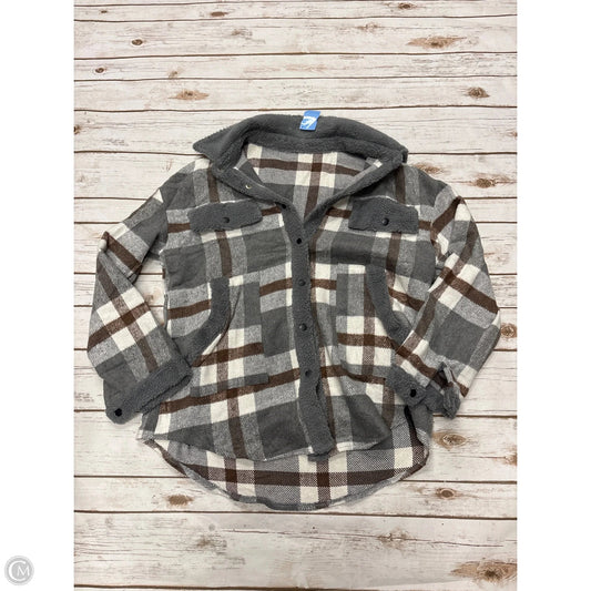 Jacket Fleece By Cmf In Plaid Pattern, Size: L