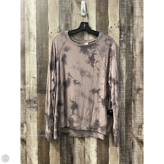 Athletic Top Long Sleeve Crewneck By Joy Lab In Tie Dye Print, Size: M
