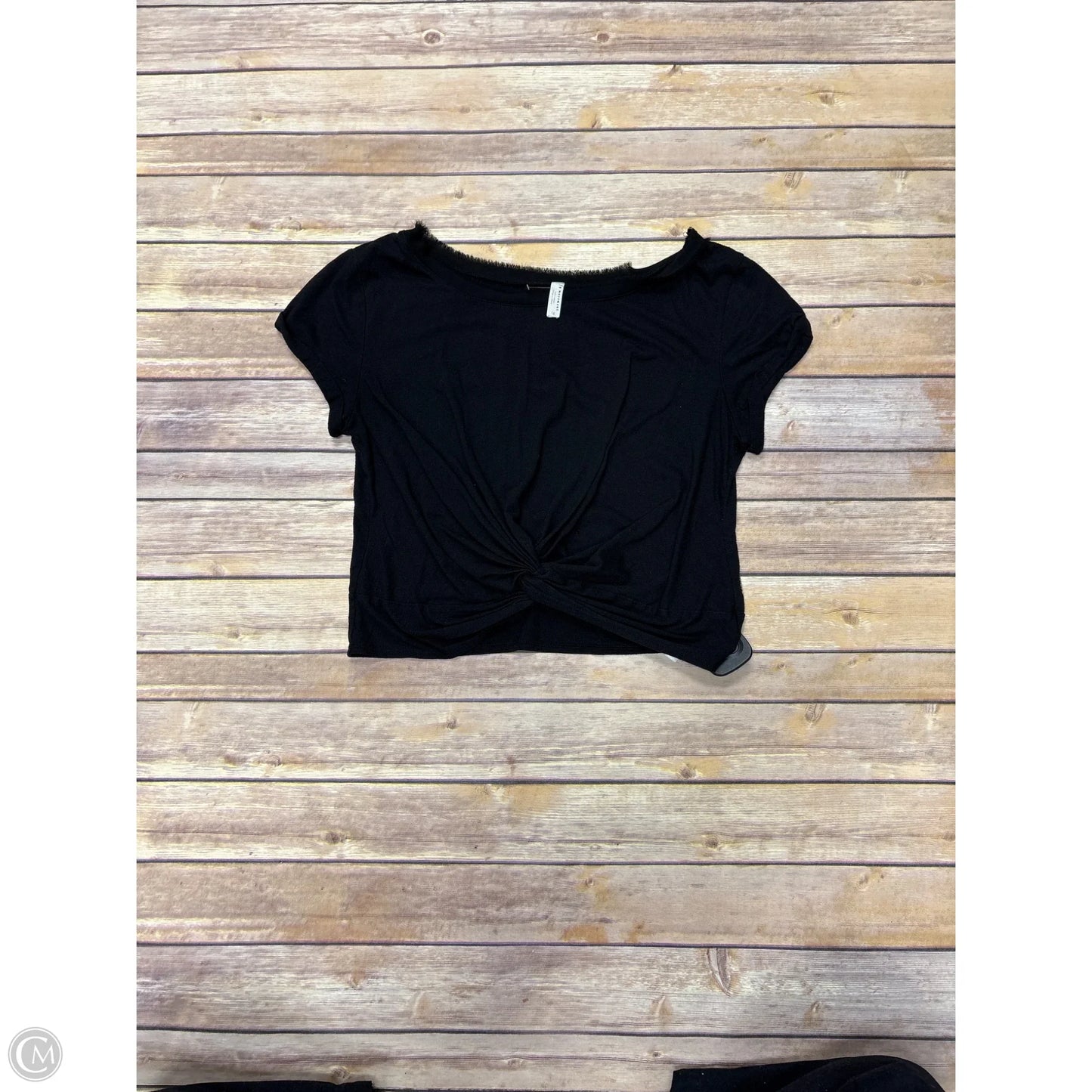 Top Short Sleeve By Free People In Black, Size: L
