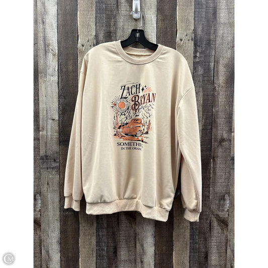 Top Long Sleeve By Cmf In Cream, Size: L