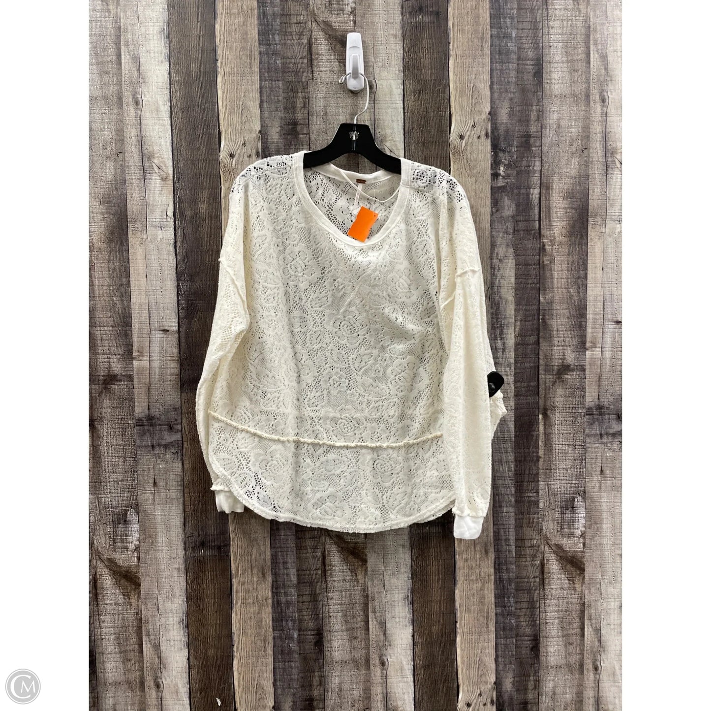 Top Long Sleeve By Free People In Ivory, Size: Xs
