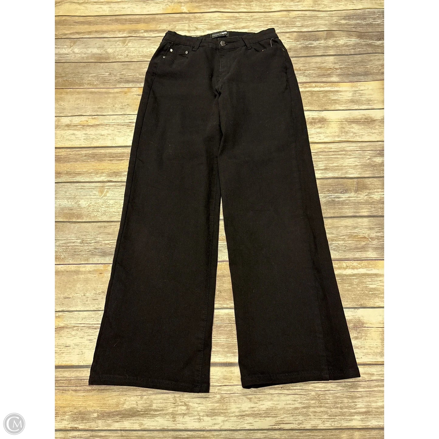 Jeans Wide Leg By Fashion Nova In Black, Size: 10