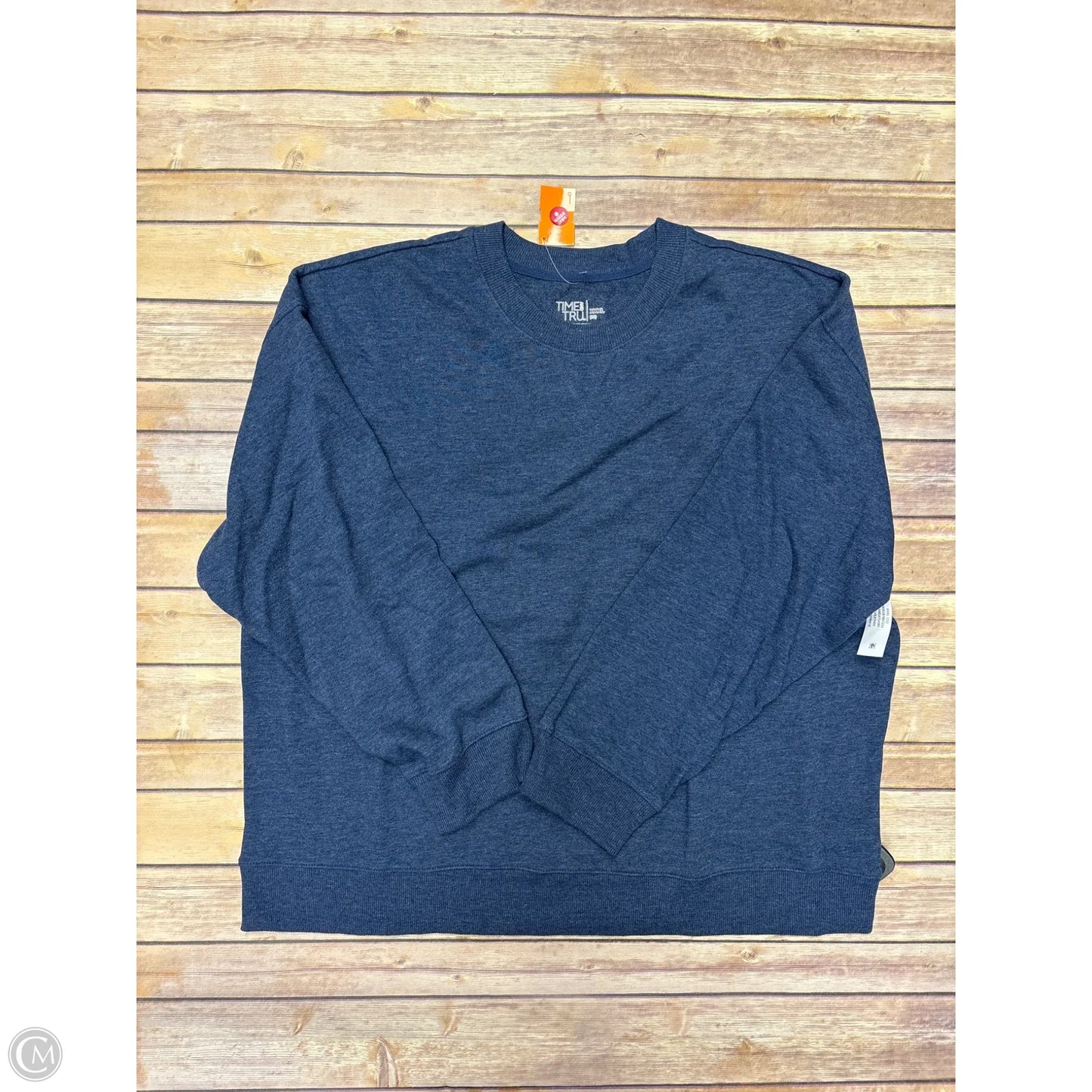 Sweatshirt Crewneck By Time And Tru In Blue, Size: 3x